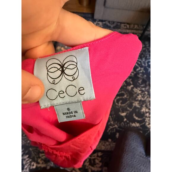 NWT CeCe’s Short Flutter-Sleeve Ruffled Hem Dress Sz. 6 - Picture 3 of 7